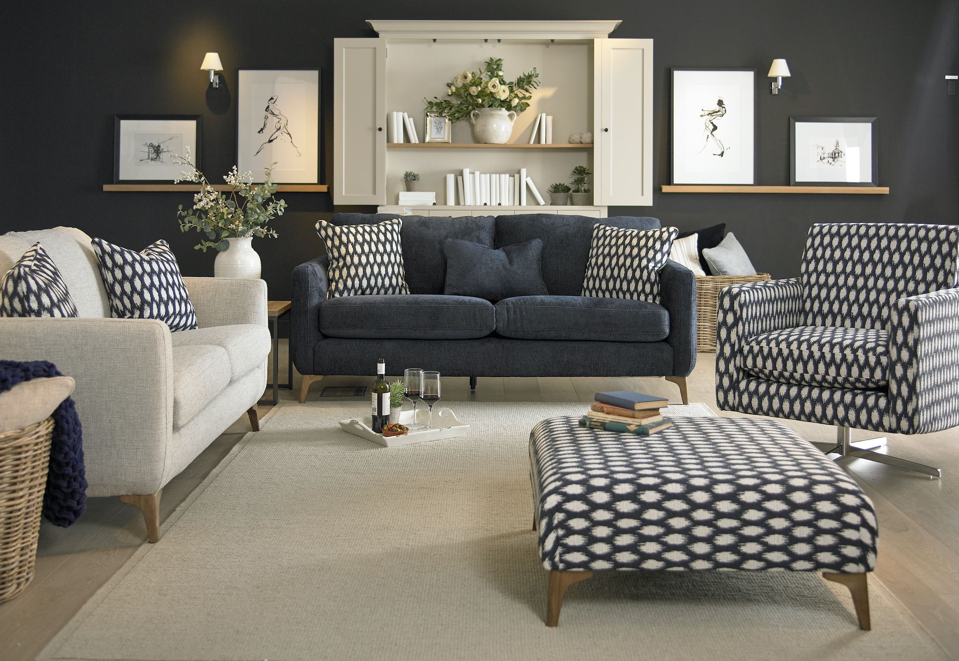 Richmond sofa in Aquaclean navy